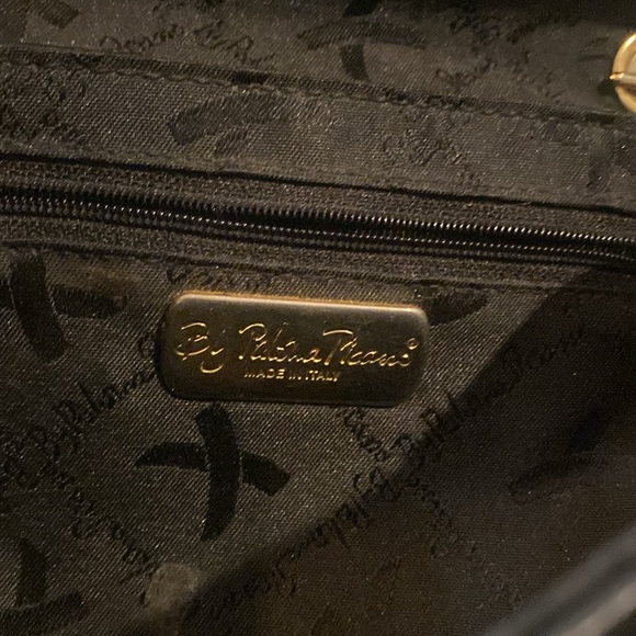 Paloma Picasso Vintage 80’s bag black leather crossbody bag w gold chain strap - Picture 4 of 12